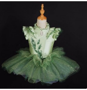 Girls ballet dress toddlers fairy tutu ballerina stage performance costumes party jazz performance outfits for kids